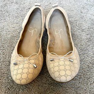 Jessica Simpson Cream Ballet Flats